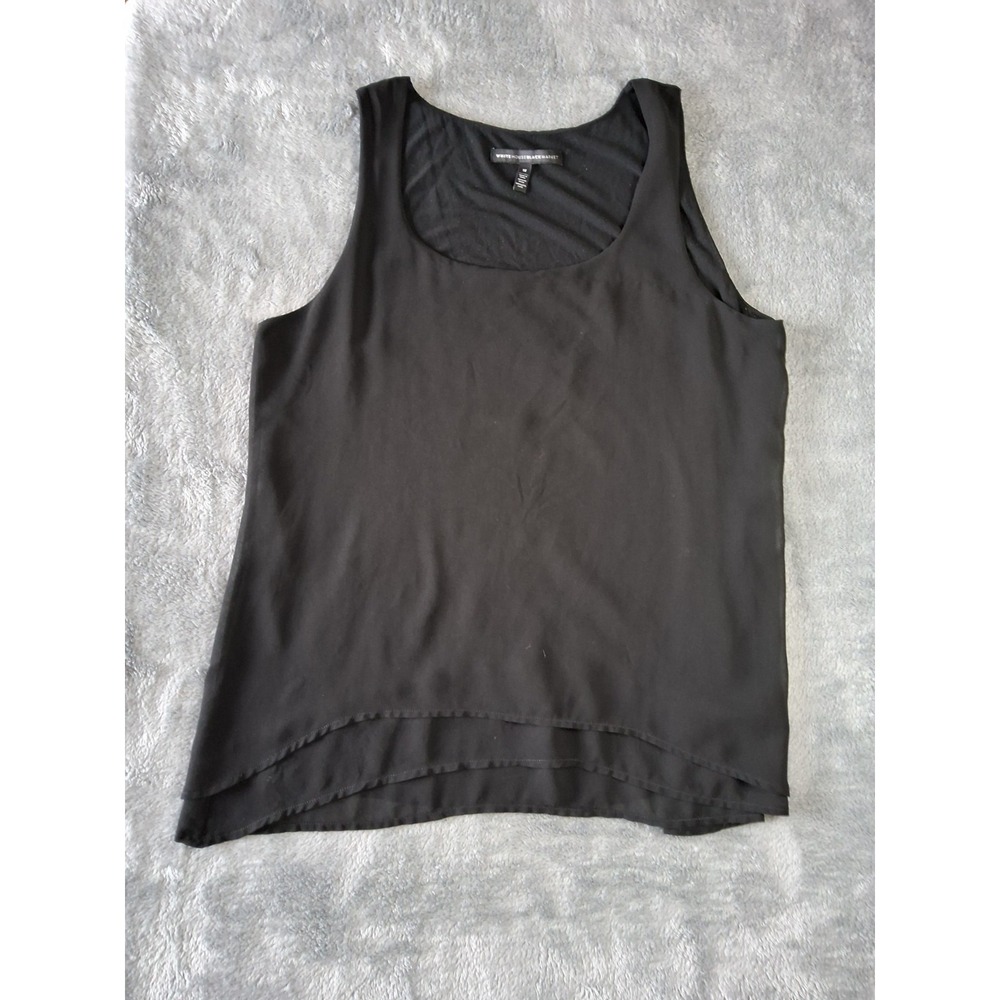 Women's White House Black Market Size Medium Black Tank Top Blouse Sleeveless